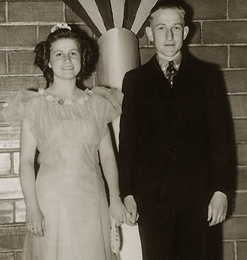 Minnesota 4H State Health Championship prom queen Adele Goetze and prom king Lyle Henke 1937.