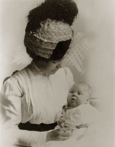 Nettie Johnson with son.
